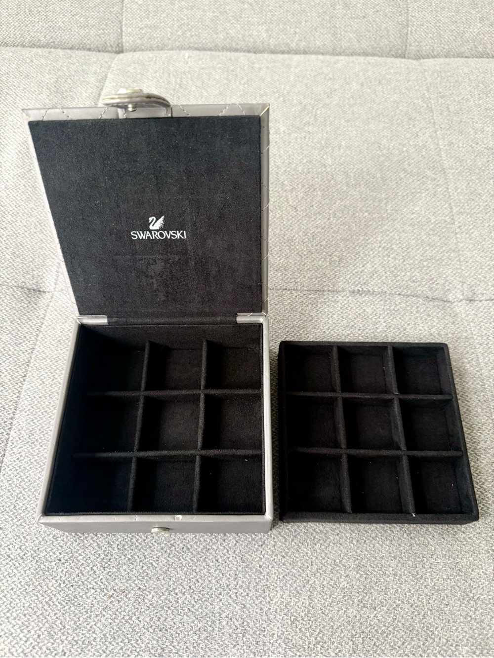 Swarovski Black and Silver Multi-Compartment Jewelry Organizer